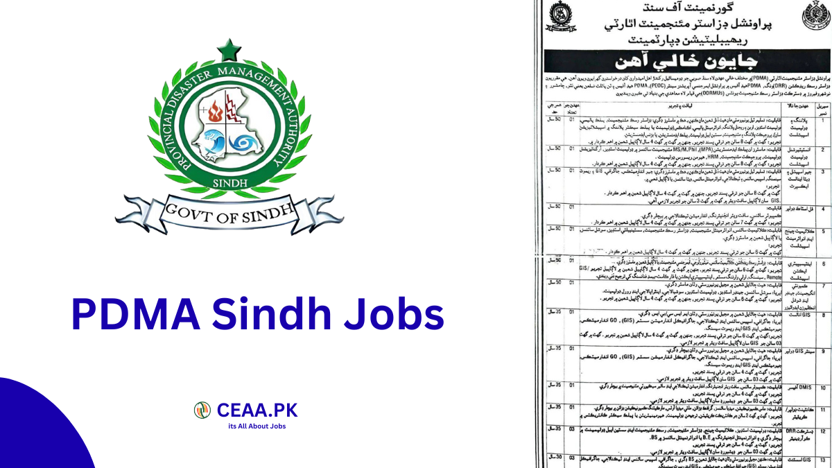 PDMA Sindh Jobs 2026