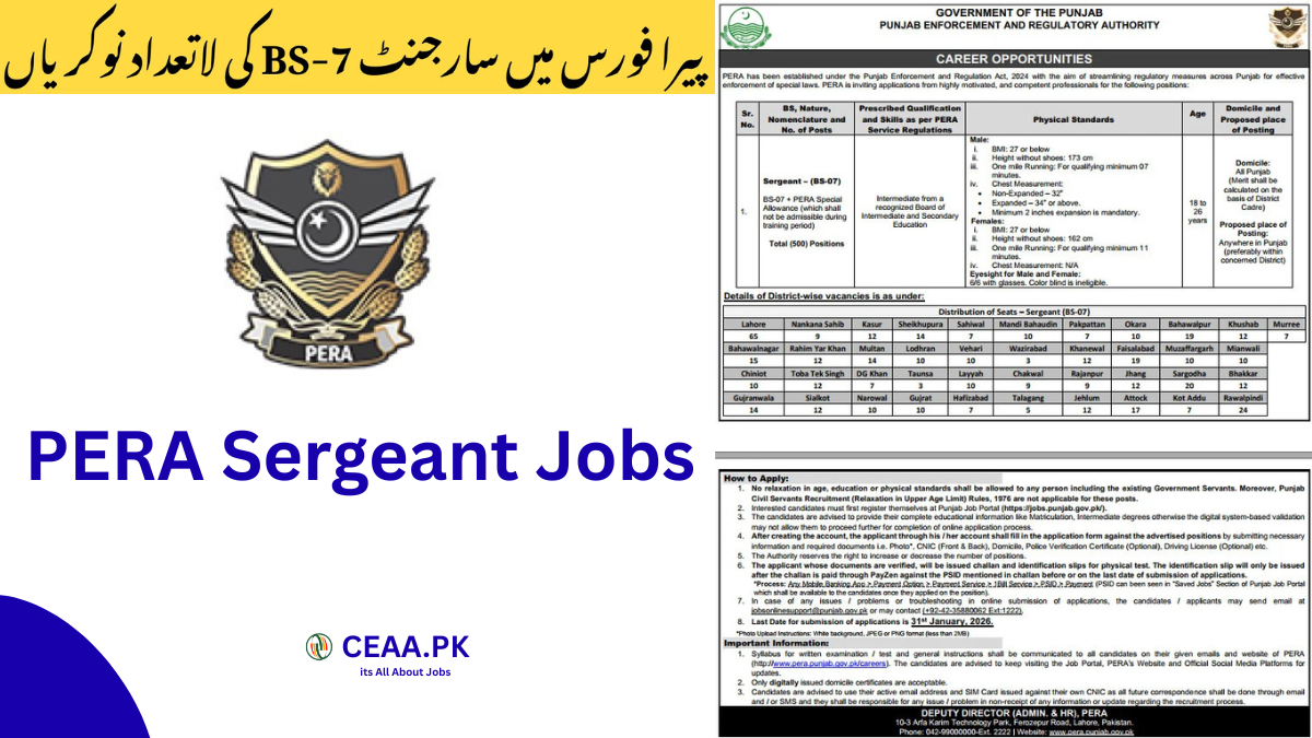 PERA Sergeant Jobs
